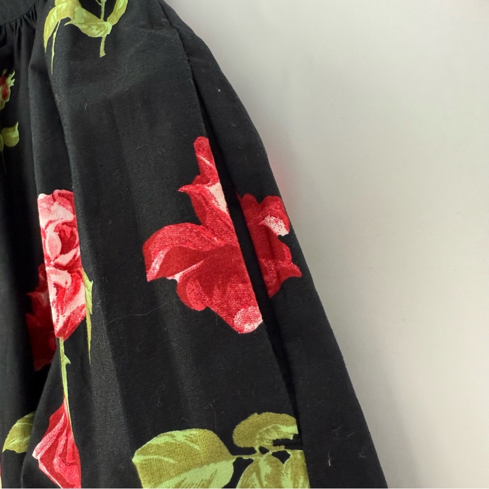 Hell Bunny Antonia Mid Dress Rose Print Floral Fit Flare Retro Pinup Rockabilly - Picture 8 of 16